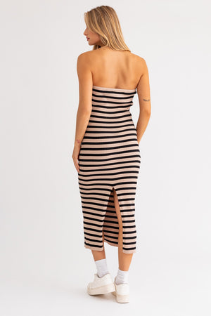 Which Way Striped Tube Maxi Dress