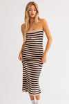 Which Way Striped Tube Maxi Dress